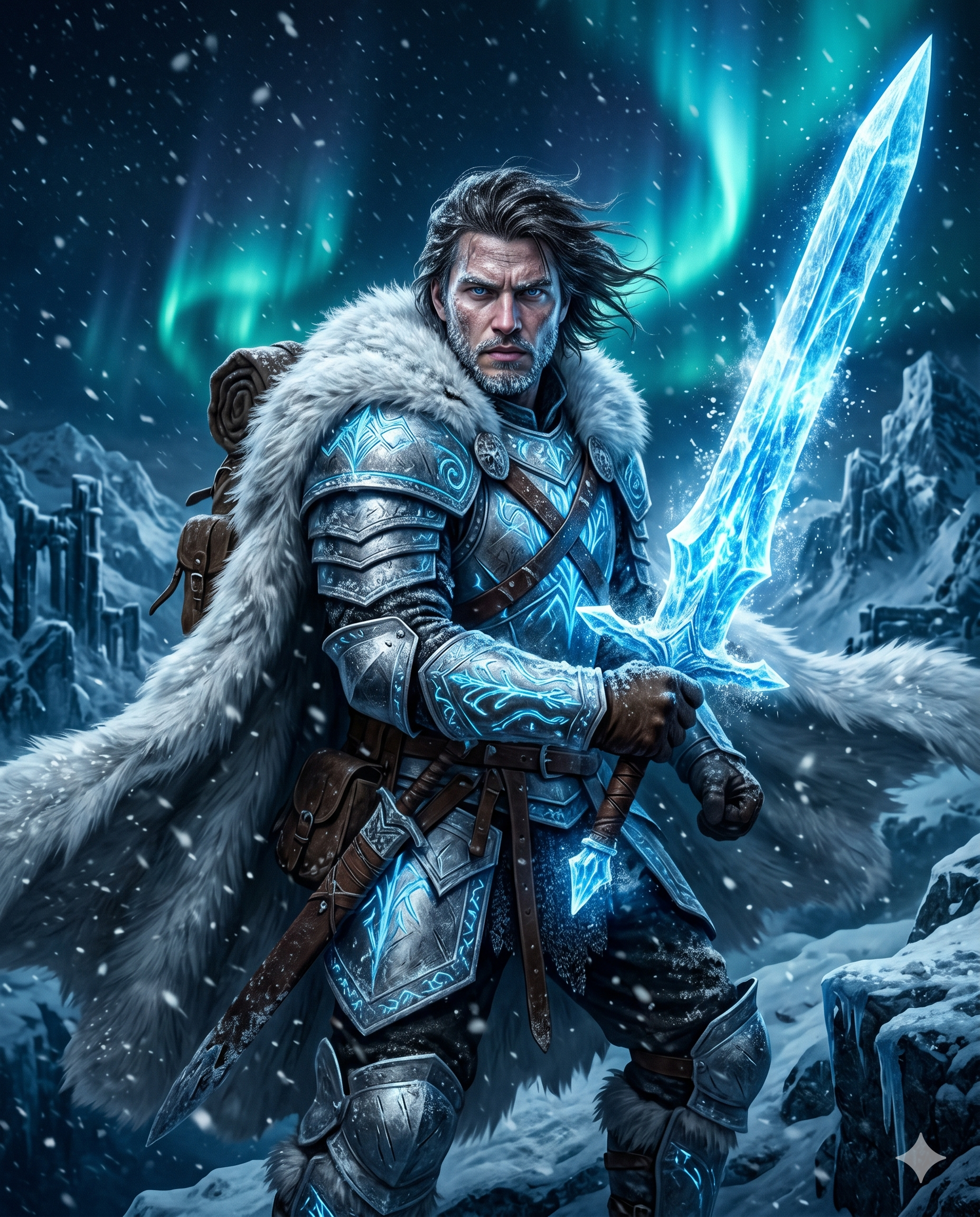 Frozen Ice Warrior AI Photo Prompt
