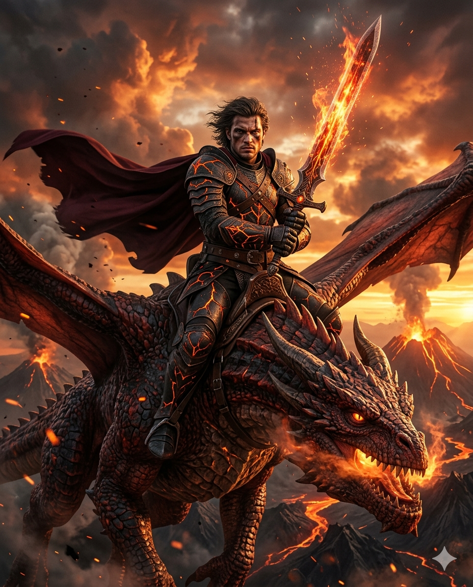 Epic Dragon Rider AI Photo Prompt