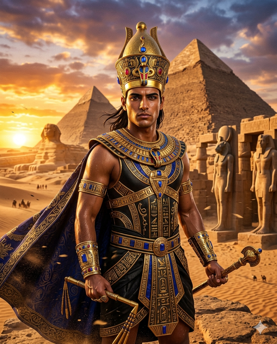 Golden Pharaoh King AI Photo Prompt