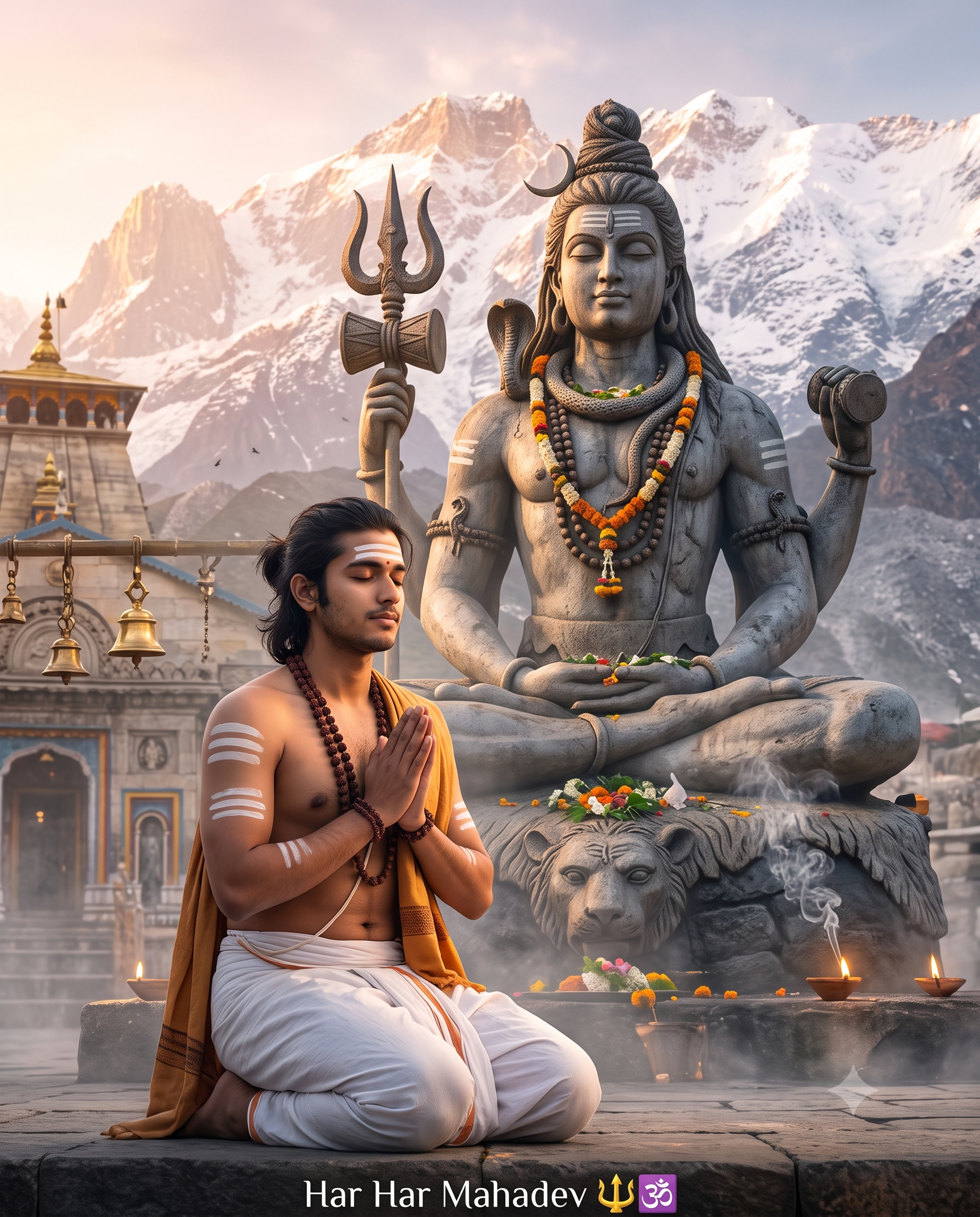 Shiv Bhakti in the Himalayas AI Photo Prompt